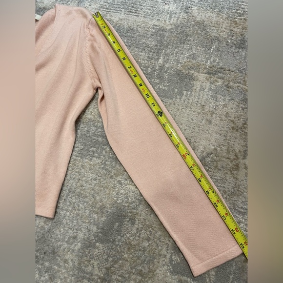 NWT J Jill Cardigan Sweater Blush Pink 80% Silk 20% Cotton Blend Tie Front Med - Picture 11 of 11